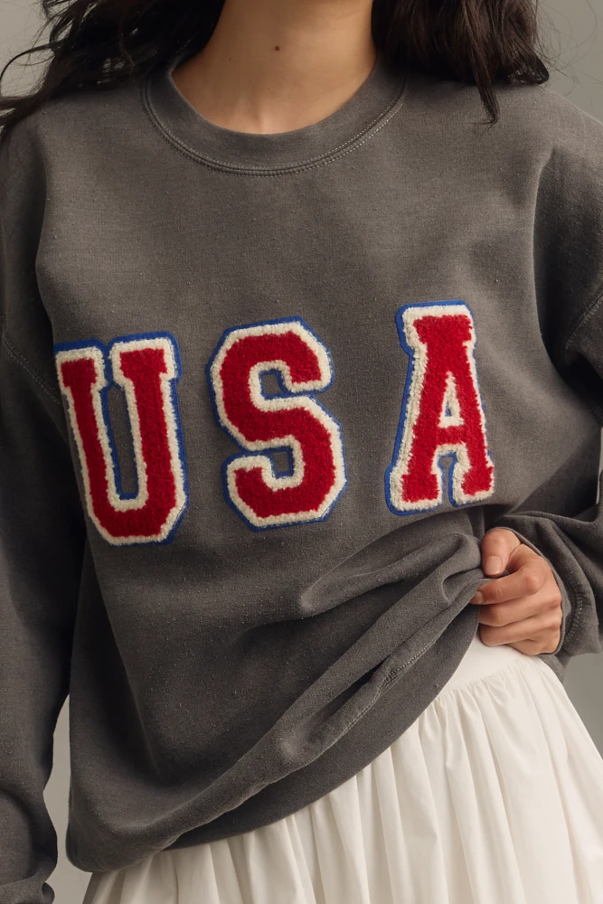 By Anthropologie USA Patch Sweatshirt