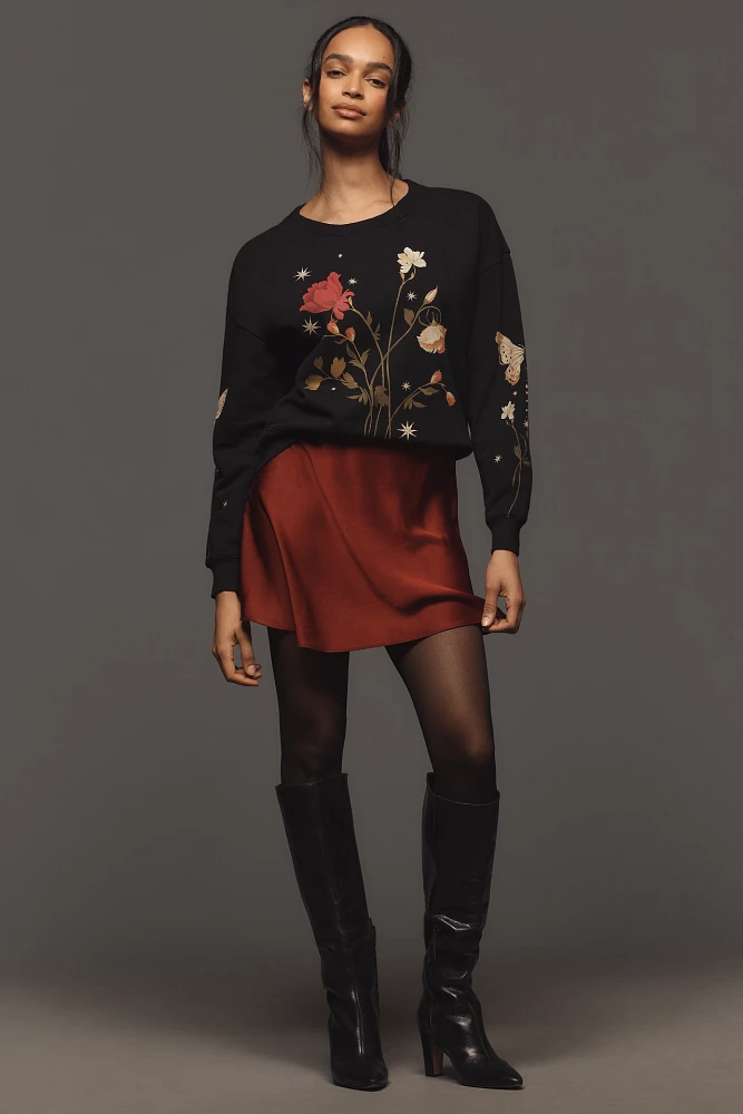By Anthropologie Floral Sweatshirt