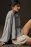 Pilcro Long-Sleeve Cropped Babydoll Top