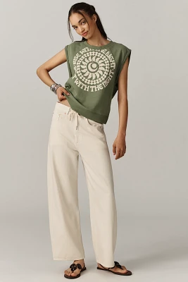 Real Fun, Wow! x Pilcro Rise with the Night Graphic Muscle Tee