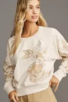 By Anthropologie Embroidered Sweatshirt