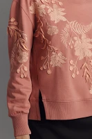 By Anthropologie Fern & Flower Crew-Neck Sweatshirt