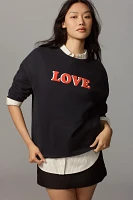 KULE Cotton Oversized Love Crew-Neck Sweater