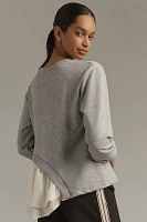 Maeve Asymmetrical Twofer Sweatshirt