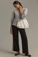 Maeve Asymmetrical Twofer Sweatshirt