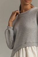 Maeve Asymmetrical Twofer Sweatshirt