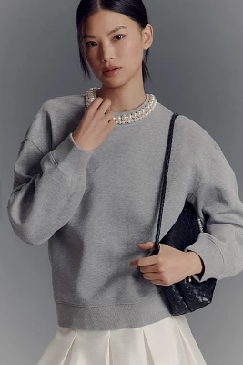 Grey Lab Pearl-Neck Sweatshirt