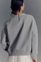 Grey Lab Pearl-Neck Sweatshirt