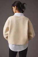 Maeve Layered Oversized Twofer Sweatshirt