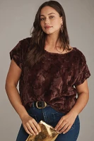 Maeve Faux-Fur Tee