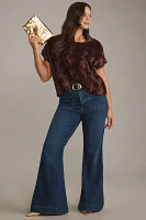 Maeve Faux-Fur Tee