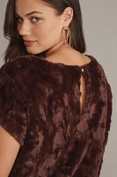 Maeve Faux-Fur Tee