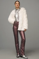 By Anthropologie Shaggy Faux-Fur Cardigan Sweater