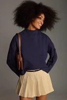 By Anthropologie Long-Sleeve Structured Button-Sleeve Top