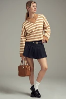 Maeve Cotton Boxy Oversized V-Neck Sweater