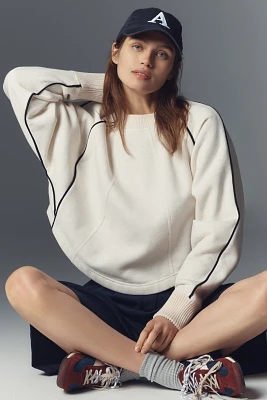 Maeve Paneled Warm-Up Sweatshirt