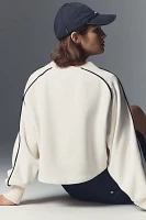 Maeve Paneled Warm-Up Sweatshirt