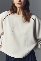 Maeve Paneled Warm-Up Sweatshirt