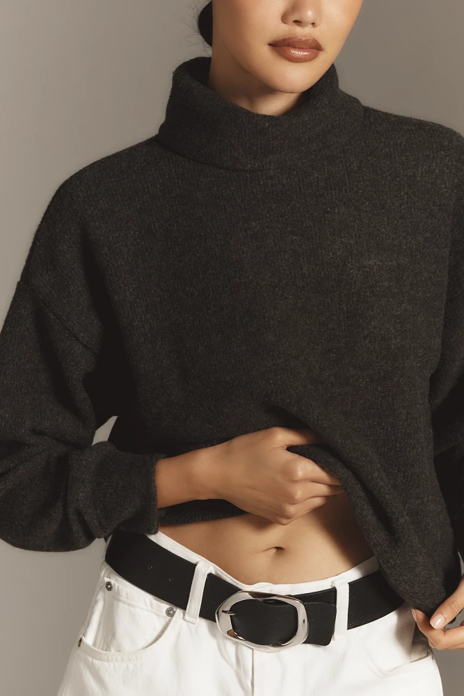 Sanctuary Everyday Rib Turtleneck Sweatshirt