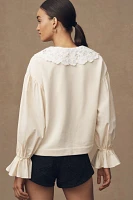 By Anthropologie Peter Pan Collar Sweatshirt