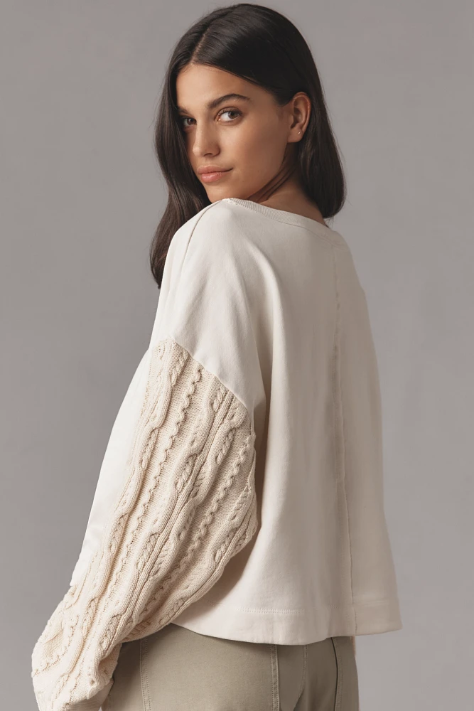 Pilcro Sweater-Sleeve Blouse