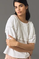 By Anthropologie Tie-Back Ruched Blouse