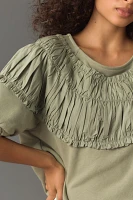 By Anthropologie Tie-Back Ruched Blouse