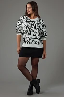 Maeve Heart Printed Sweater