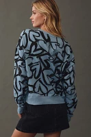 Maeve Heart Printed Sweater