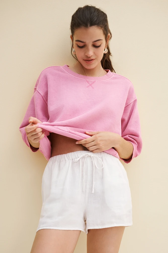 The Niki Bubble Sweatshirt by Pilcro