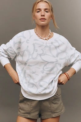 Maeve Sketchy Floral Sweatshirt