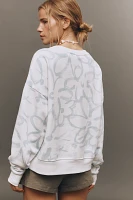Maeve Sketchy Floral Sweatshirt