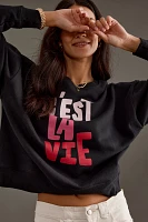 Jordan Nickson x Anthropologie C'est La Vie Graphic Sweatshirt