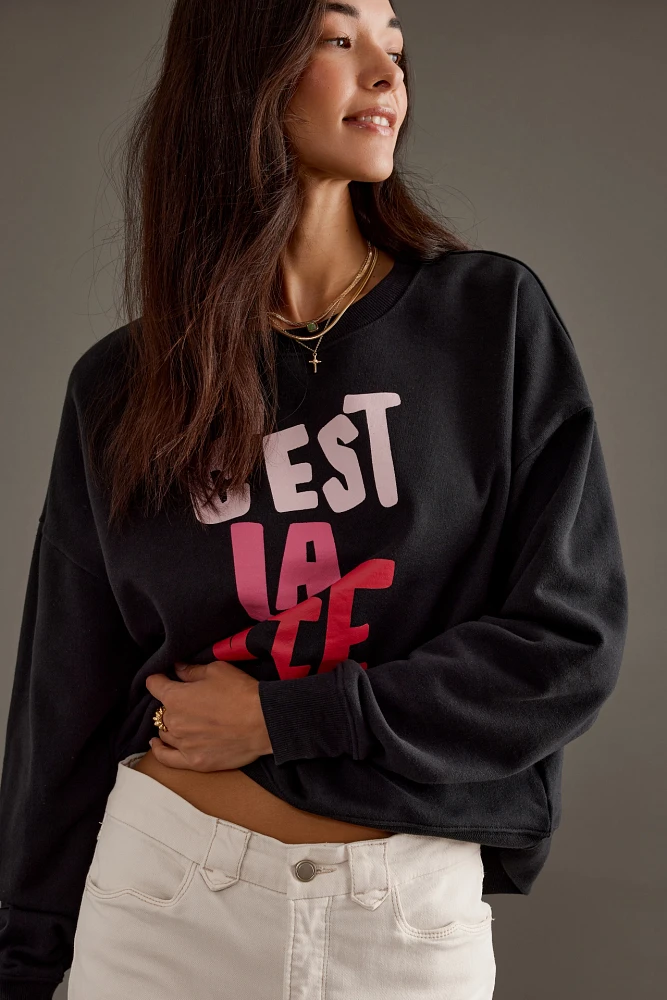 Jordan Nickson x Anthropologie C'est La Vie Graphic Sweatshirt