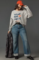 Jordan Nickson x Anthropologie Wine and Cheese Graphic Sweatshirt