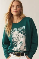 By Anthropologie Flower Market Graphic Sweatshirt