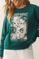 By Anthropologie Flower Market Graphic Sweatshirt