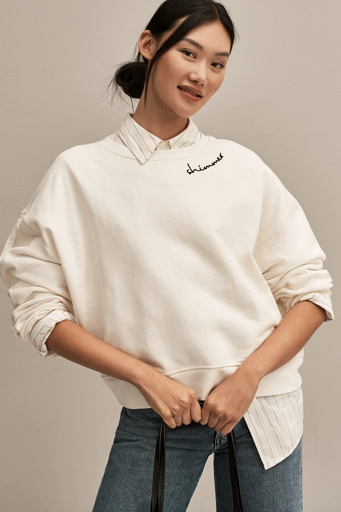 Pilcro Embroidered Sweatshirt