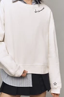 Pilcro Embroidered Sweatshirt