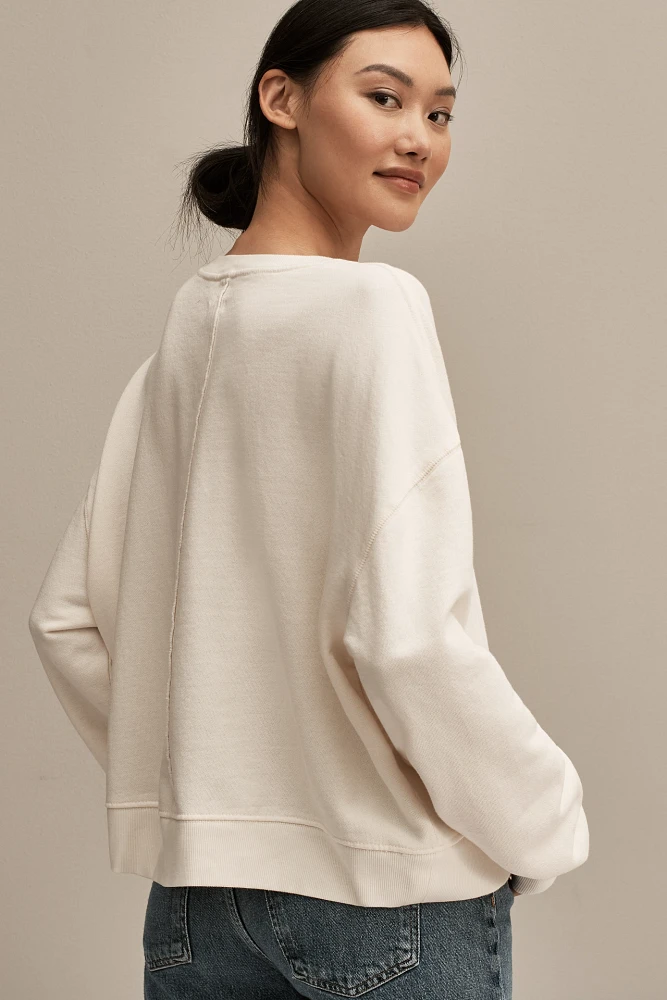 Pilcro Embroidered Sweatshirt