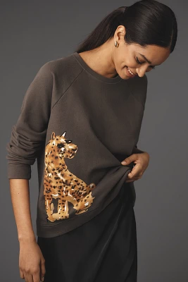 LouLou Avenue Cheetah Graphic Sweatshirt