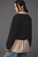 Maeve Embellished Twofer Pullover