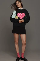 Essentiel Antwerp Hacoeur Heart Sequin Sweatshirt