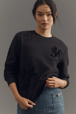 Scotch & Soda Flock-Print Art Sweatshirt