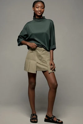 By Anthropologie Mock-Neck Three-Quarter Top