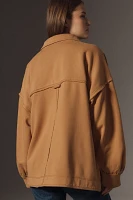 Pilcro Cotton Microfleece Button-Front Jacket