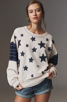 Pilcro Star Patch Oversized Sweatshirt