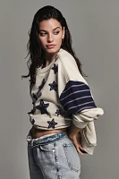 Pilcro Star Patch Oversized Sweatshirt