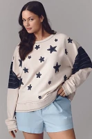 Pilcro Star Patch Oversized Sweatshirt