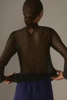 Eva Franco Starlight Long-Sleeve Sheer Tunic